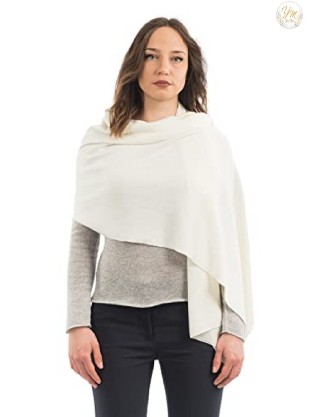 Italian Cashmere Wool Blend Stole Wrap Shawl 24x73